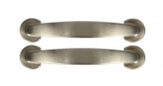 Wickes Round Bow Handles Brushed Nickel Finish 120mm 2 Pack