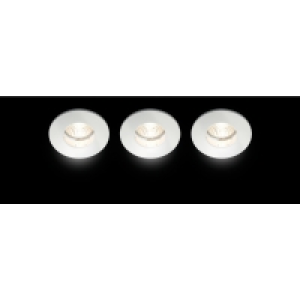 Wickes Fixed Shower Downlight White 3 Pack £9.99