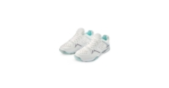 Ladies White and Blue Tennis Shoes