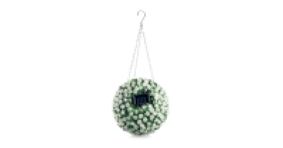 White Flower Solar Topiary Ball