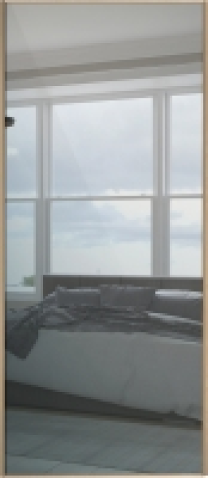 Wickes Sliding Wardrobe Door Maple Frame Mirror 2220 x 610mm