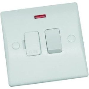 Wickes Fuse Spur Switch with Neon Slimline White £4.99