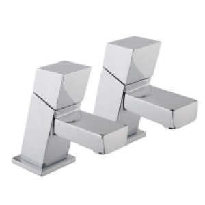 Wickes Kuban Basin Taps Chrome £50.99