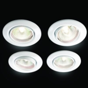 Wickes Halogen Tilt Downlight White 4 Pack £9.99