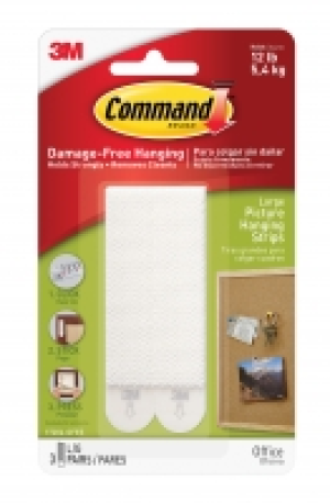 Command Large Picture Hanging Strips White 2 Pack £2.99