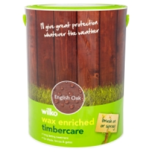 Wilko Wax Enriched Timbercare English Oak 5L £9.00