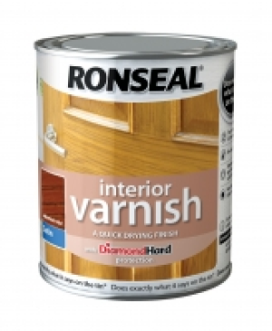 Ronseal Interior Varnish Satin Medium Oak 750ml
