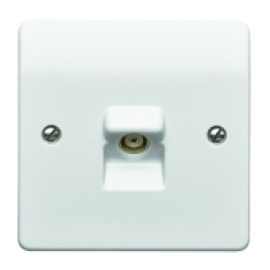MK Single Coaxial TV/Fm Skt K3520RPWHI £4.39