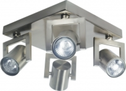 Wickes Kronos Spotlights Brushed Chrome 4 Plate £19.99