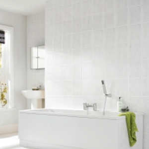 Wickes Florina Grey Gloss Ceramic Wall Tile 200 x 250mm