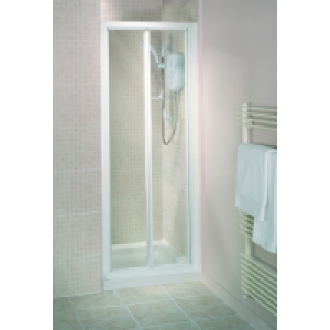 Wickes Bi-fold Shower Enclosure Door White Frame 760mm £124.87