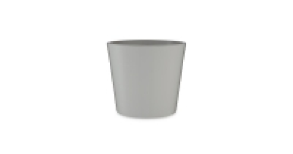 Warm Grey Cone-Shaped Ceramic Pot