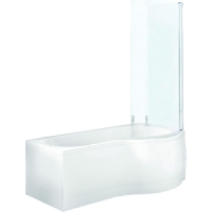 Wickes Santa Fe Shower Bath Right Hand White 1700mm