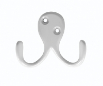 Wickes Two Prong Hook White £2.55