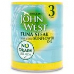 John West No Drain Tuna Steak in Sunflowe £3.50