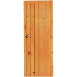 Wickes Keswick Internal Softwood Door Knotty Pine Ledged & B £69.99