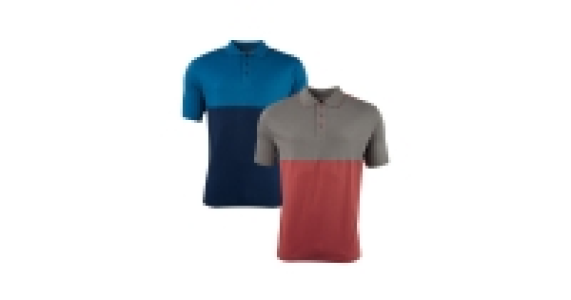 Mens Colour Block Polo Shirt