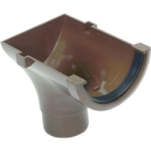 Miniline Gutter Stopend Outlet Brown