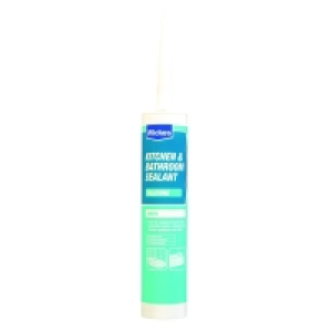 Wickes Kitchen & Bathroom Silicone Sealant White 310ml