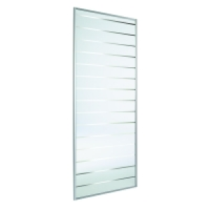 Wickes Sliding Wardrobe Door Louvre Print Silver Framed Mirr