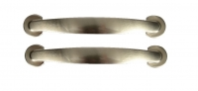 Wickes Round Bow Handles Brushed Nickel Finish 155mm 2 Pack £5.99