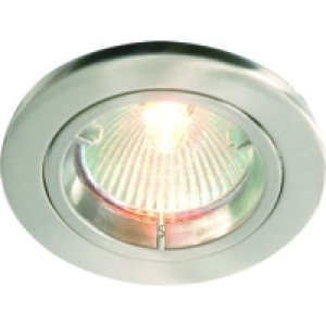 Wickes Fire Rated Fixed Downlight Brushed Chrome 3 Pack
