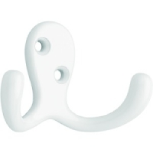 Wickes Two Prong Hook White £2.49