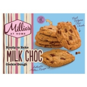 Millies Cookies Ready To Bake Milk Chocolate Dough 6 Pack 19 £3.00