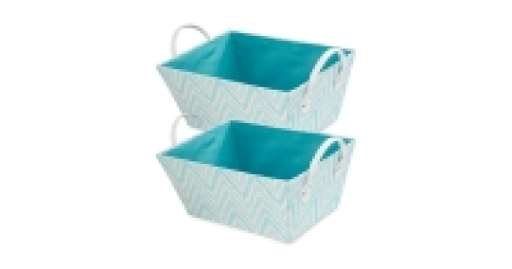 Storage Tote 2 Pack Green & White