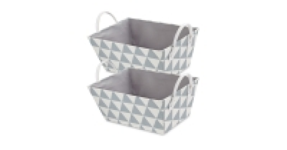 Grey Storage Tote with Handles 2 Pk