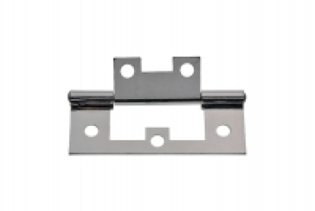 Wickes Flush Hinge Chrome Plated 63mm 2 Pack
