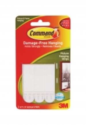 Command Medium Picture Hanging Strips White 6 Pack