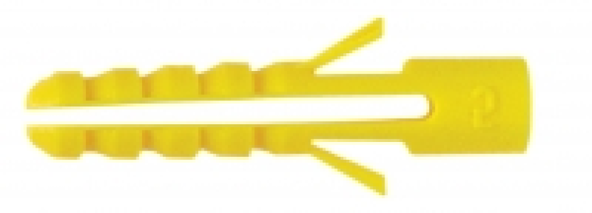 Fischer Yellow Plastic Wallplugs 5mm Pack 100