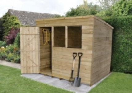 Wickes Overlap Pressure Treated Pent Shed 8x6