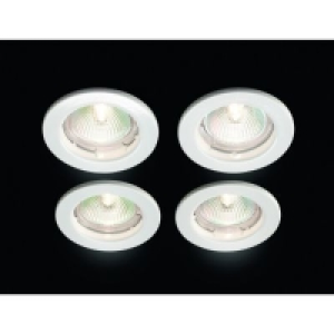 Wickes Fixed Downlight White 4 Pack