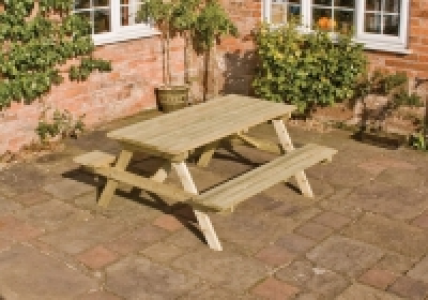 Rowlinson Wooden Picnic Table 1.5 x 1.5m