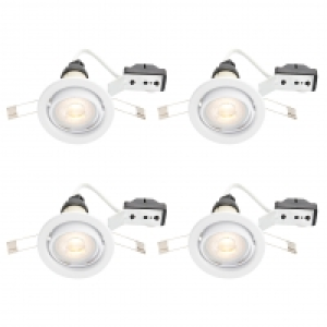 Wickes LED Tilt Downlights White 4 Pack