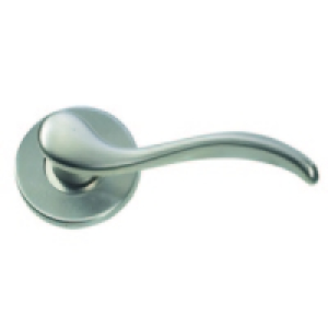 Urfic Lisbon Round Rose Lever Handle Satin Nickel