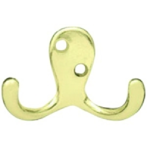 Wickes Two Prong Hook Brass £2.48