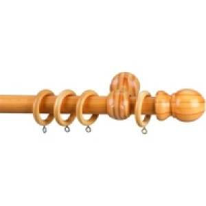Wooden Curtain Pole Natural 1.5m