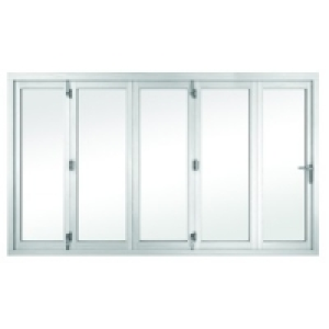 Wickes Burman Finished Folding Patio Door White 12ft Wide Re £3.19