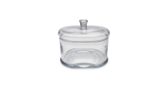 Glass Flat Oval Bon Bon Jar
