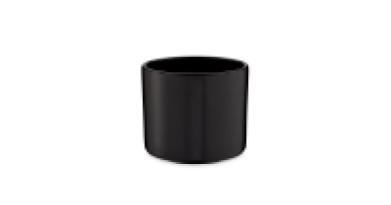 Black Cylinder Ceramic Pot