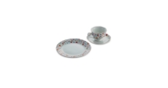 Bright Cup, Saucer and Cake Plate