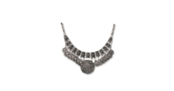 Metal Disc Statement Necklace