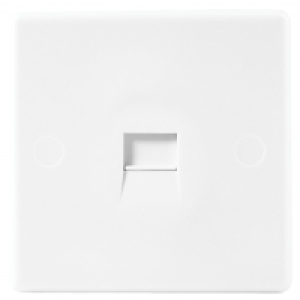 Wickes Slimline 1 Gang Master Telephone Socket White £3.99