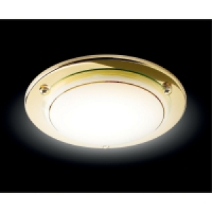 Wickes Geneva Flush Ceiling Light Brass