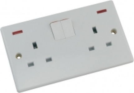 Schneider Ultimate 13AMP Switched Socket & Neon 2 Gang £3.00