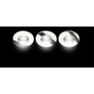 Wickes Fixed Shower Downlight Chrome 3 Pack