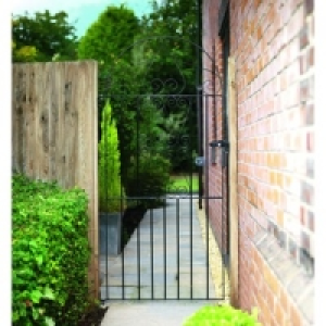Wickes Chelsea Bow Top Black Metal Gate 1790x838mm
